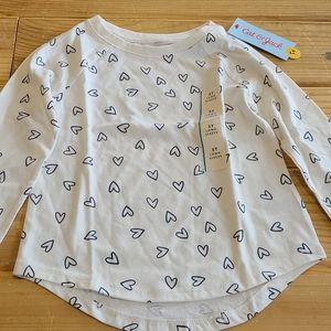 Girls cream 5t car & Jack long sleeve shirt